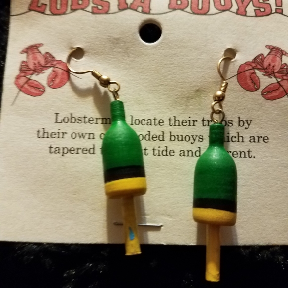 Lobsta Buoys! Handcrafted Maine Earrings! - Picture 1 of 2